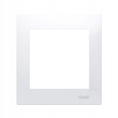 Simon 54 ramka pojedyncza biała do karton gipsu